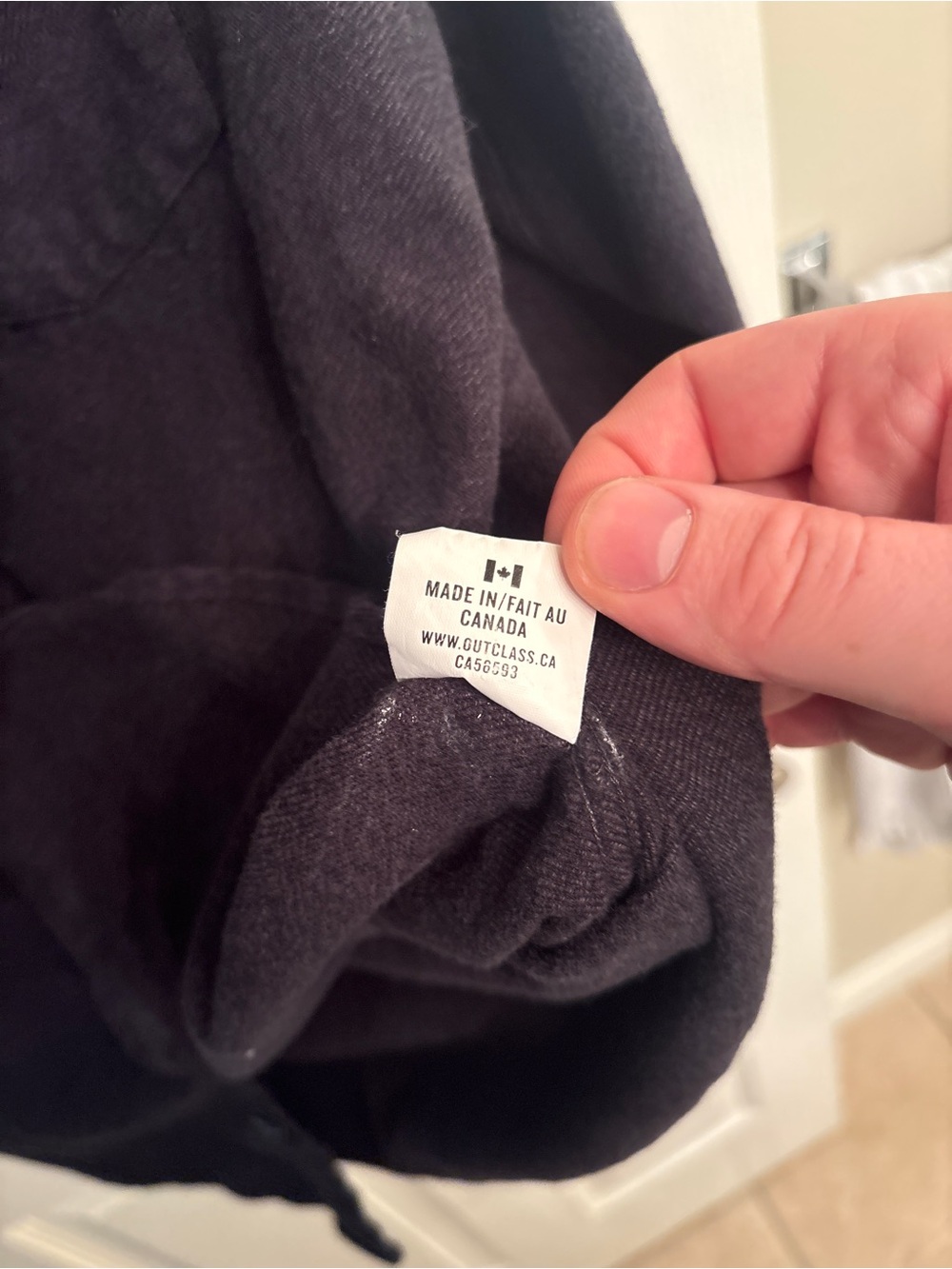 Outclass Black Cotton Button Up - Picture 5 of 6